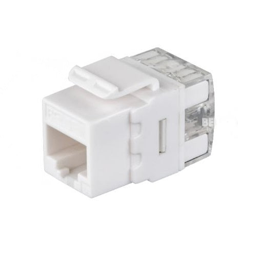 Keystone Jack CAT6 Modular RJ45 UTP Class E White