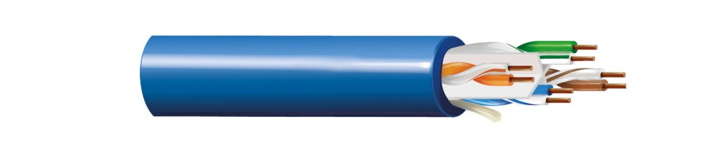 Cable Dataconnect CAT6 UTP 4PR 24AWG PO PVC Blue