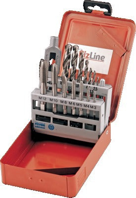 Drill and Tap Set M3-M12 Tap 2.5-10.2mm Drill 15pc