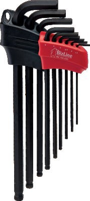 Allen Hex Key Set 9 Pc 1.5-10mm Ball Metric