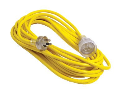 Extension Lead 15m Heavy Duty 3x 1mm Yellow