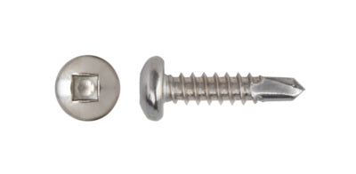 Screw 10g x 20mm Tek Pan Sq Dr S/Steel (Jar100)