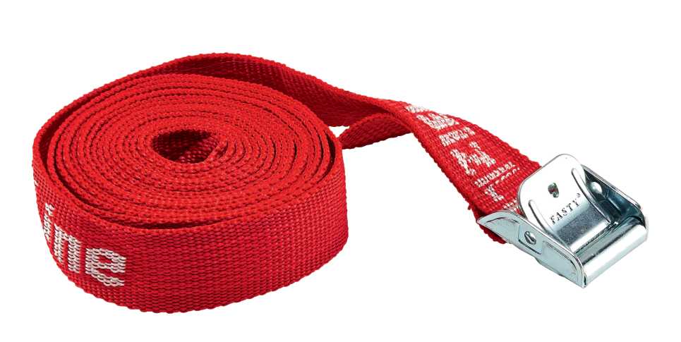 Tiedown Strap 2.5m x 25mm Red