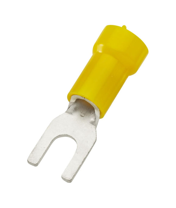 Fork Terminal 4mm Yellow (Pkt 100)