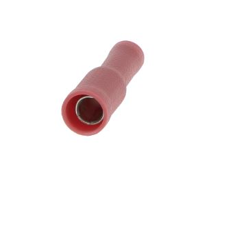 Bullet Female Ins Connector 4mm Red DG (Pkt50)