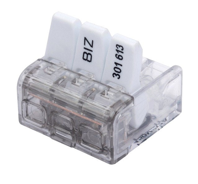 Push Wire Connector 3Way 4mm2 32A (Box 50)