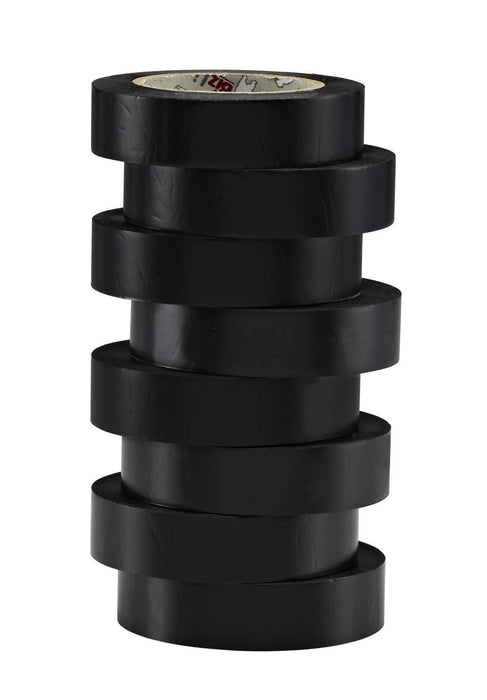 PVC Ins Tape 19mm x 0.15mm Black 20m (Pkt8)