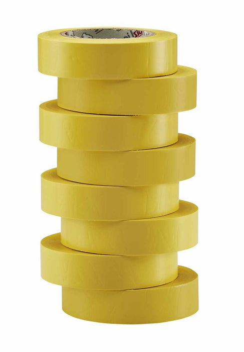 PVC Ins Tape 19mm x 0.15mm Yellow 20m (Pkt8)