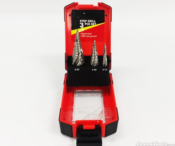 Spiral Flute Step Drill Set 3Pc
