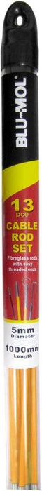 Cable Rod 10 x Rods 5mm x 1m 13pc Set