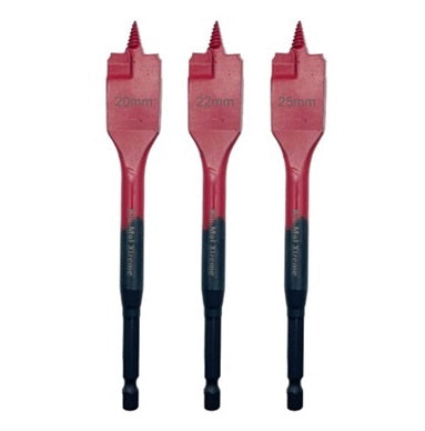 Xtreme Nail Biter Threaded Spade Bit 3pc