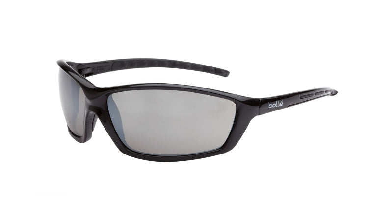 Safety Glasses Prowler Black Silver Flash