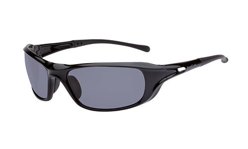 Safety Glasses Phantom Gloss Jet Black Smoke Lens
