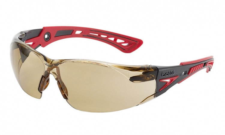 Safety Glasses Rush Plus Twilight Lens Red/Black