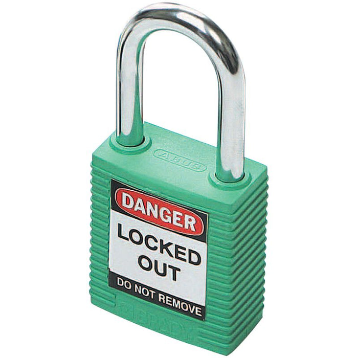 Padlock Green Safety 38mm Keyed Diff
