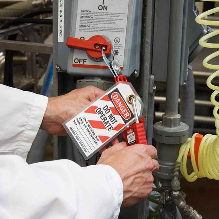Lockout Tag DO NOT OPERATE Red Stripes (Pkt 25)