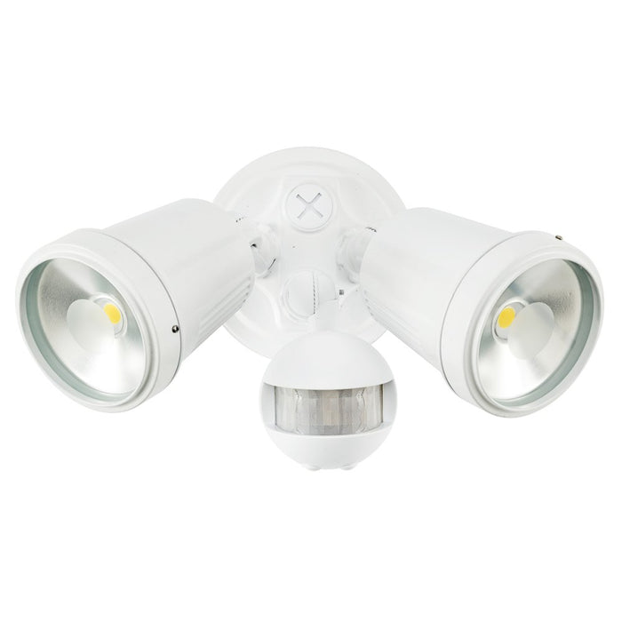 Hunter-III Floodlight Twin LED & Sensor White