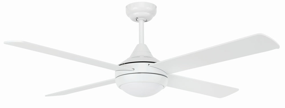 Tempo DC Ceiling Fan 52in White with LED Light