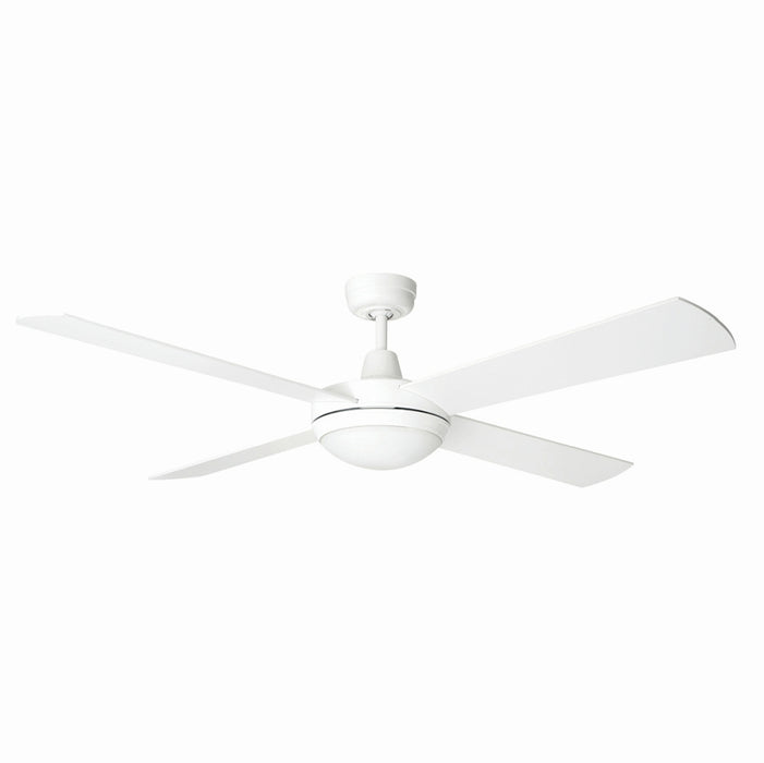 Tempest Ceiling Fan 52in & Light Cct LED White