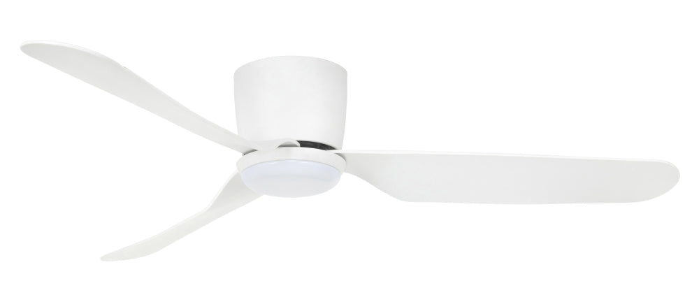 Preston DC Hugger Ceiling Fan 48in White with LED Light
