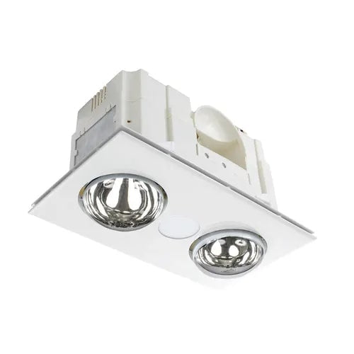 Horizon 3 In 1 Bathroom Mate Fan 2x Heat 1x Light White