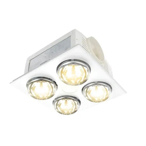 Horizon 3 In 1 Bathroom Mate Fan 4x Heat 1x Light White