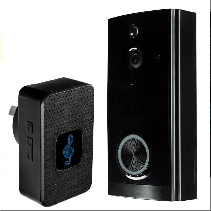 Smart WiFI Video Doorbell and Chime Black Series II