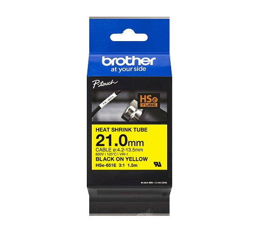 Heatshrink Tape Black/Yellow 21mm