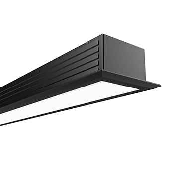Lowline 02 V2 Profile Rolled Opal Diffuser 2m Black