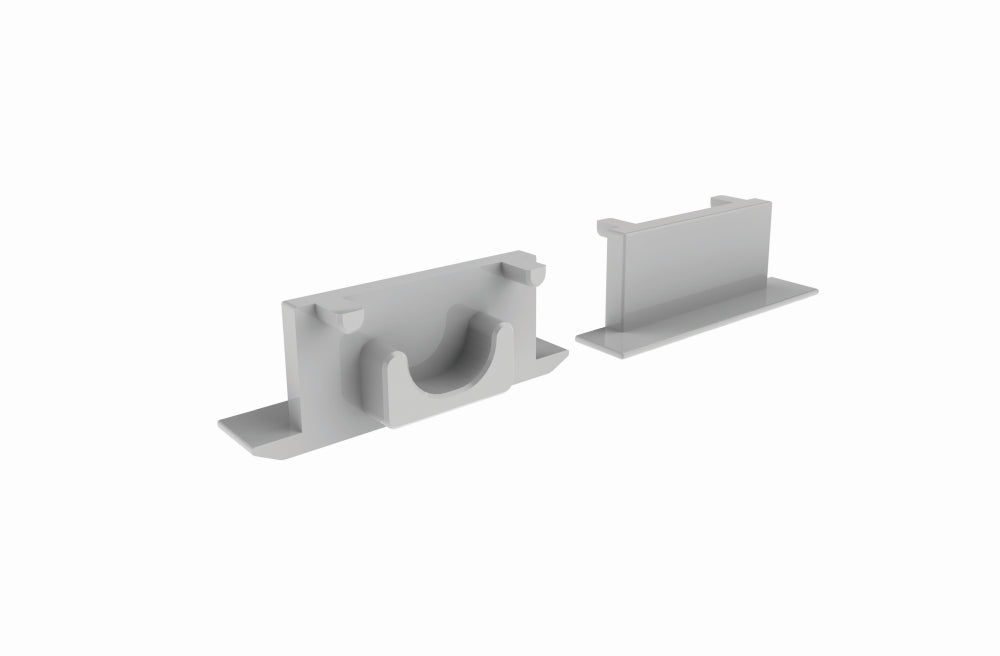LP Lowline 02 Mini End Cap White (Pkt2)