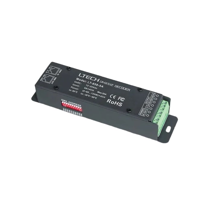 DMX Decoder RJ45 Input 4 Channel 5A