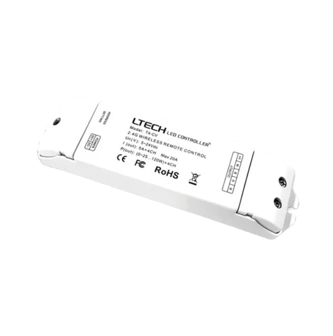 RF Remote Receiver RGBW 4x5A