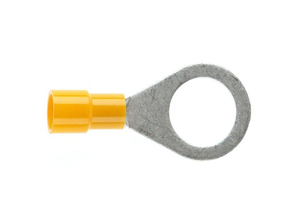Ring Terminal 12mm Hole Yellow (Pkt25)