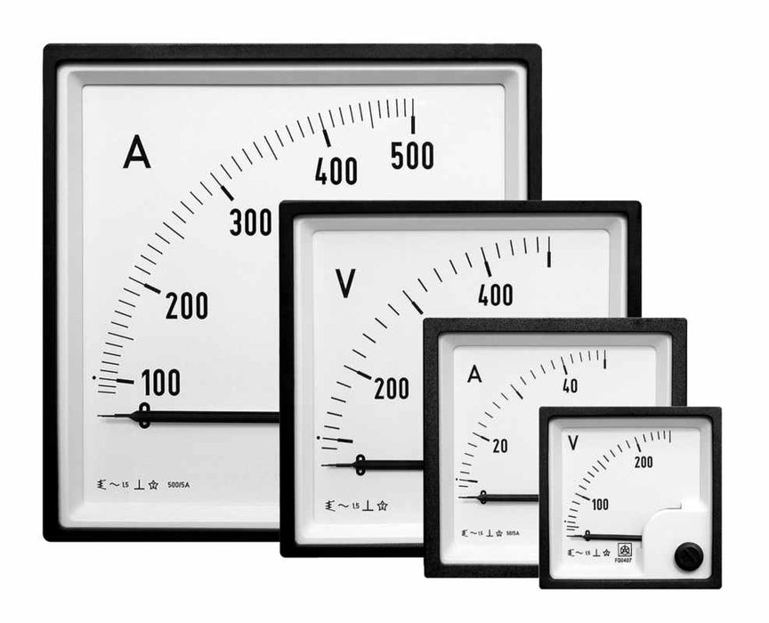 Iskra FQ0407 Ammeter 0-10A Overscale 20A 48x48mm Moving Iron