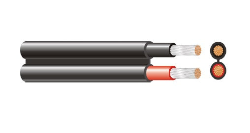 Solar Cable 4mm 2c (52/0.30) 200m Drum Fig8 TUV Pv1-F
