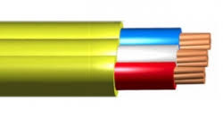Cable 1mm 3c RWB Flat TPS Yellow Sheath
