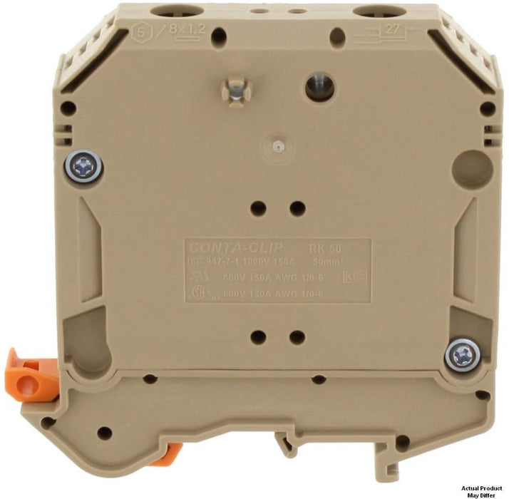 Single Level 50mm Terminal Block Beige