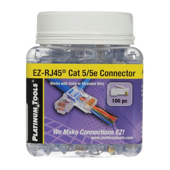 Platinum Plug EZ-RJ45 Cat5e Solid or Stranded (Jar100)
