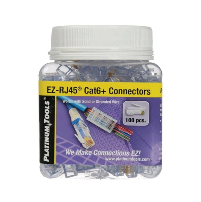 Platinum Plug EZ-RJ45 Cat6 Solid or Stranded (Jar100)