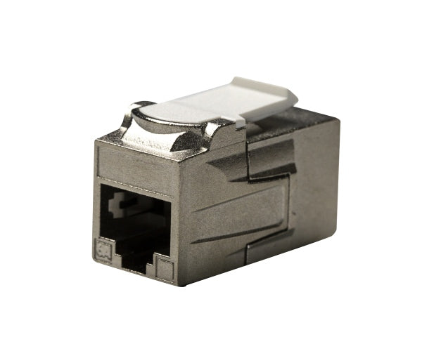 Joiner Keystone Cat6A STP Straight White