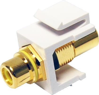 RCA to RCA Keystone Adaptor Yellow Gold Plated