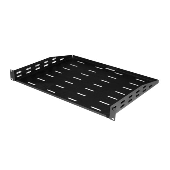 AV Rack 1RU Cantilever Shelf 350mm with Vents & Screws