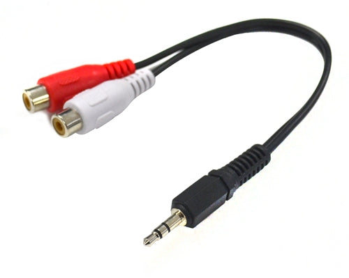 Lead Stereo 3.5mm Plug to 2x RCA Socket 200mm