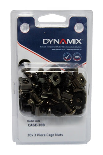 Cage Nut and Screw 3pc (Bag 20)