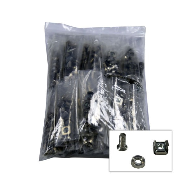 Cage Nuts 3pc (4x3pc) Silver (Bag 100)