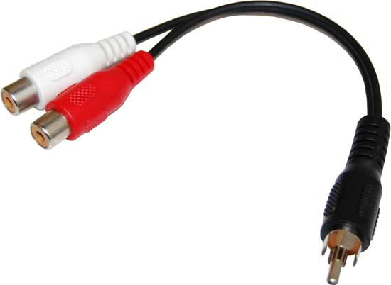Lead Dual RCA Female to RCA Male 0.15m