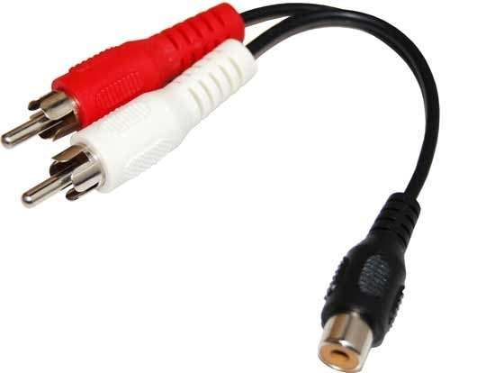 Lead Dual RCA Male to RCA Female 0.15m
