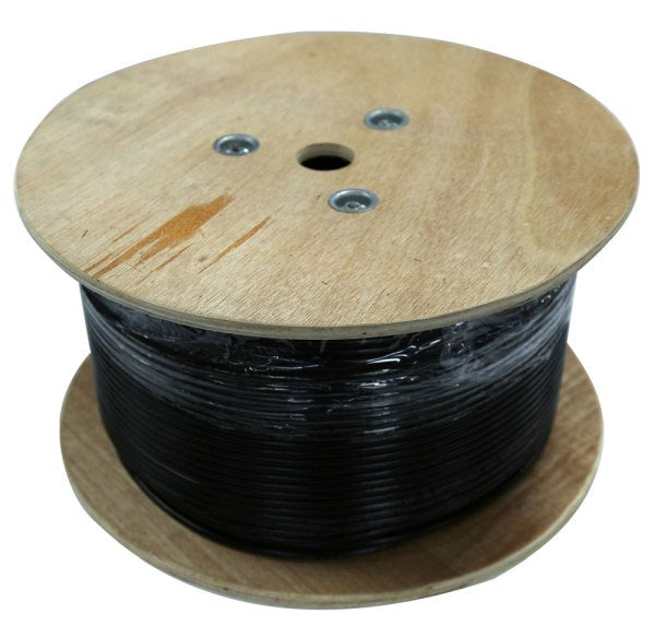 Cable Cat6 Solid 4pr Gel Black 500m Roll