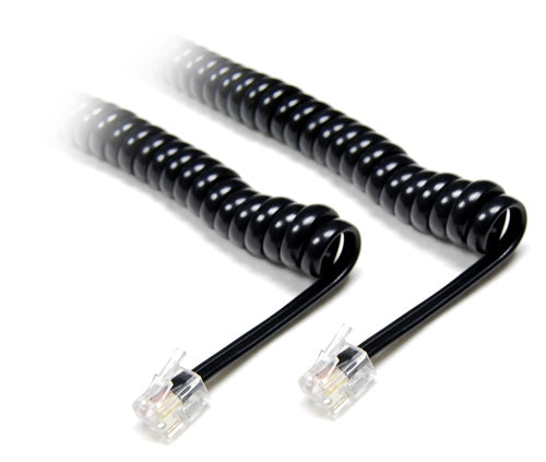 Curly Handset Cord Black