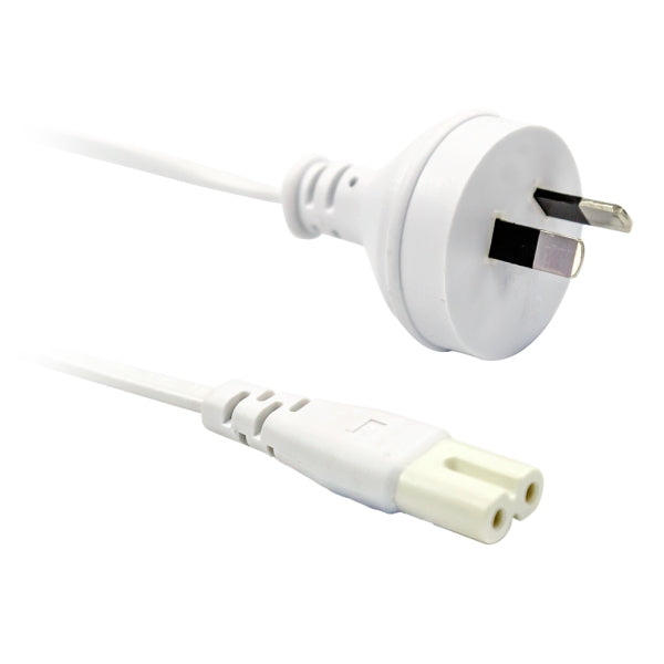 Power Cord 2m Figure8 2Pin White
